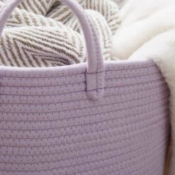 Large Fabric Rope Storage Basket 12 Large Fabric Rope Storage Basket -Dunelm 30834800 alt01