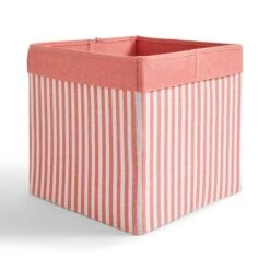 Set Of 2 Stripe Foldable Boxes 16 Set Of 2 Stripe Foldable Boxes -Dunelm 30834876 alt02