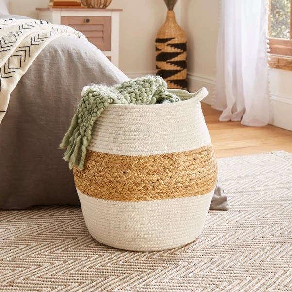 Mixed Material Belly Basket 3 Mixed Material Belly Basket