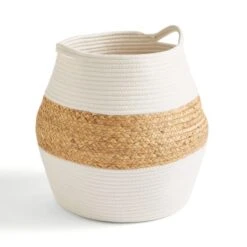 Mixed Material Belly Basket 7 Mixed Material Belly Basket -Dunelm 30835127 alt02