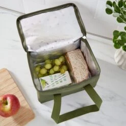 Olive Square Lunch Bag 8 Olive Square Lunch Bag -Dunelm 30835241 alt01