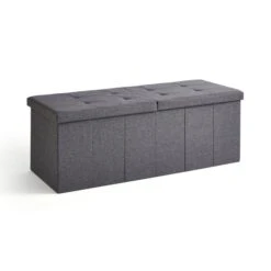 Faux Linen Bed Ottoman -Dunelm 30835301 alt02
