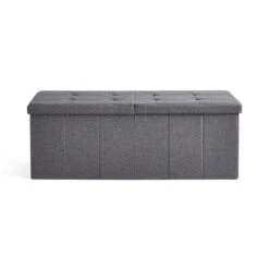 Faux Linen Bed Ottoman -Dunelm 30835301 alt03