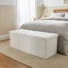 Faux Linen Bed Ottoman -Dunelm 30835302