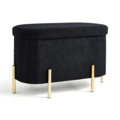 Boucle Lozenge Ottoman 19 Boucle Lozenge Ottoman -Dunelm 30835303 alt04