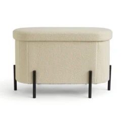 Boucle Lozenge Ottoman 13 Boucle Lozenge Ottoman -Dunelm 30835304 alt02