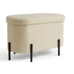 Boucle Lozenge Ottoman 14 Boucle Lozenge Ottoman -Dunelm 30835304 alt03