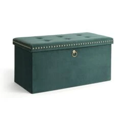 Velvet Rectangular Ottoman 25 Velvet Rectangular Ottoman -Dunelm 30835307 alt03