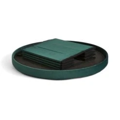 Velvet Large Round Ottoman 9 Velvet Large Round Ottoman -Dunelm 30835308 alt03