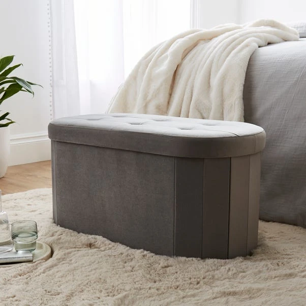 Velvet Lozenge Ottoman 3 Velvet Lozenge Ottoman