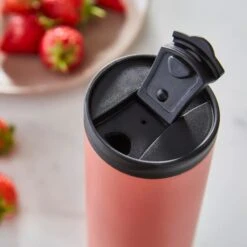 Stainless Steel Tall Travel Mug 24 Stainless Steel Tall Travel Mug -Dunelm 30846872 alt01