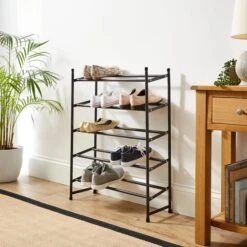 5 Tier Extendable Metal Shoe Rack 13 5 Tier Extendable Metal Shoe Rack -Dunelm 30862494