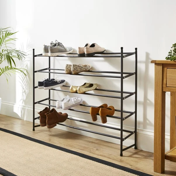 5 Tier Extendable Metal Shoe Rack 7 5 Tier Extendable Metal Shoe Rack - Image 5