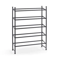 5 Tier Extendable Metal Shoe Rack 15 5 Tier Extendable Metal Shoe Rack -Dunelm 30862494 alt02