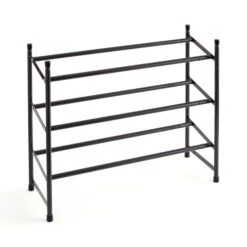 3 Tier Extendable Metal Shoe Rack 9 3 Tier Extendable Metal Shoe Rack -Dunelm 30862751 alt02