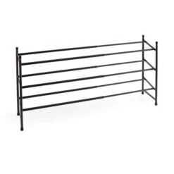 3 Tier Extendable Metal Shoe Rack 10 3 Tier Extendable Metal Shoe Rack -Dunelm 30862751 alt03