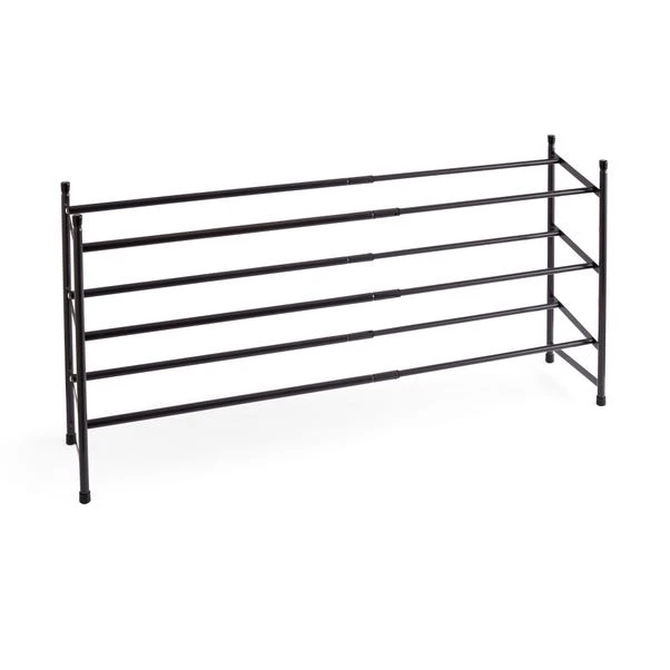3 Tier Extendable Metal Shoe Rack 6 3 Tier Extendable Metal Shoe Rack - Image 4