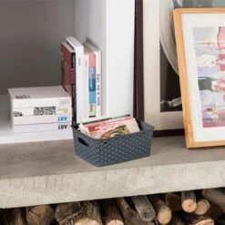 Curver My Style Dark Grey Basket 22 Curver My Style Dark Grey Basket -Dunelm 30867379