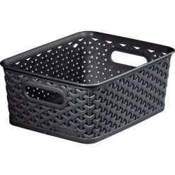Curver My Style Dark Grey Basket 25 Curver My Style Dark Grey Basket -Dunelm 30867379 alt03