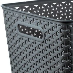 Curver My Style Dark Grey Basket 19 Curver My Style Dark Grey Basket -Dunelm 30867391 alt02