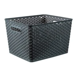 Curver My Style Dark Grey Basket 20 Curver My Style Dark Grey Basket -Dunelm 30867391 alt03