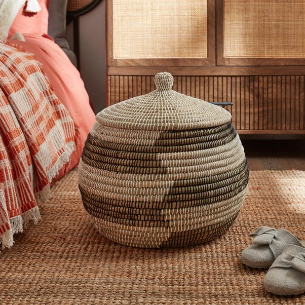 Contrast Storage Basket With Lid 3 Contrast Storage Basket With Lid