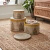 Set Of 3 Contrast Storage Baskets -Dunelm 30876047