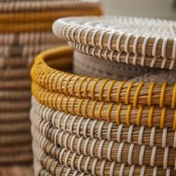 Set Of 3 Contrast Storage Baskets 6 Set Of 3 Contrast Storage Baskets -Dunelm 30876047 alt01