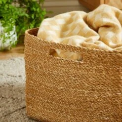 Seagrass Storage Basket 18 Seagrass Storage Basket -Dunelm 30876048 alt01