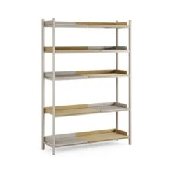Halsey Tall Shelving Unit, Oak Effect -Dunelm 30878041 alt04