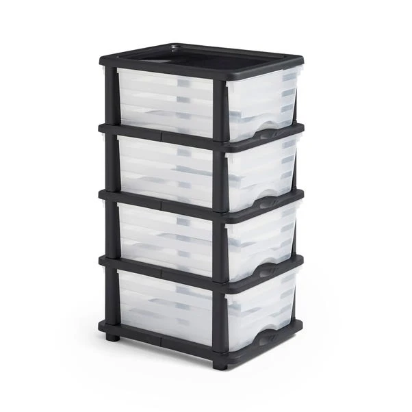 Plastic 4 Drawer Storage Tower Unit 14 Plastic 4 Drawer Storage Tower Unit - Image 12