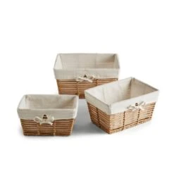 Set Of 3 Rectangle Purity Baskets 21 Set Of 3 Rectangle Purity Baskets -Dunelm 30882784 alt03