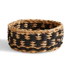 Small Seagrass Round Basket Monochrome 7 Small Seagrass Round Basket Monochrome -Dunelm 30887093 alt02