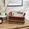 Seagrass Rectangle Storage Basket Red 2 Seagrass Rectangle Storage Basket Red -Dunelm 30887098