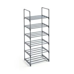 6 Tier Plastic Shoe Rack 13 6 Tier Plastic Shoe Rack -Dunelm 30890609 alt02
