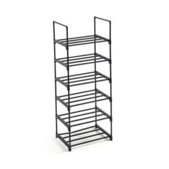 6 Tier Plastic Shoe Rack 10 6 Tier Plastic Shoe Rack -Dunelm 30890610 alt02