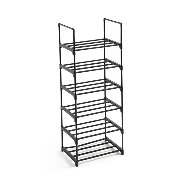 6 Tier Plastic Shoe Rack 5 6 Tier Plastic Shoe Rack - Image 3