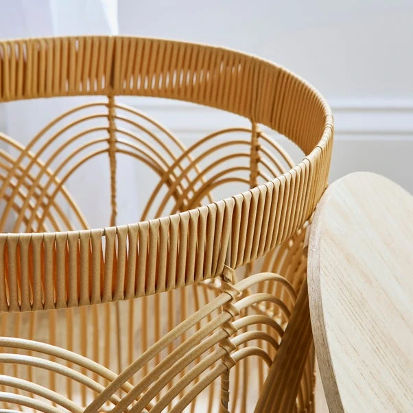 Faux Rattan Storage Basket With Lid 4 Faux Rattan Storage Basket With Lid - Image 2