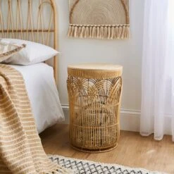 Faux Rattan Storage Basket With Lid 11 Faux Rattan Storage Basket With Lid -Dunelm 30890656