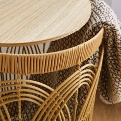 Faux Rattan Storage Basket With Lid 12 Faux Rattan Storage Basket With Lid -Dunelm 30890656 alt01