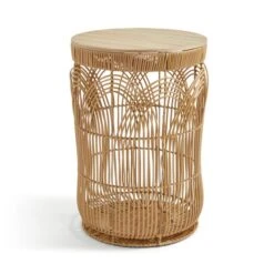 Faux Rattan Storage Basket With Lid 13 Faux Rattan Storage Basket With Lid -Dunelm 30890656 alt02