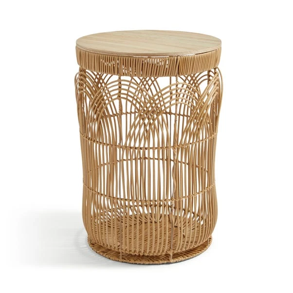 Faux Rattan Storage Basket With Lid 8 Faux Rattan Storage Basket With Lid - Image 6
