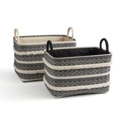 Set Of 2 Tufted Storage Baskets -Dunelm 30890659 alt02
