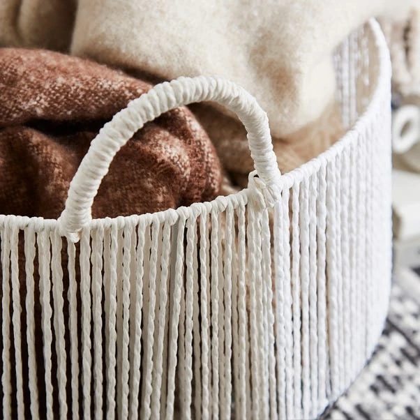 Block Colour Hand Knitted Storage Basket 7 Block Colour Hand Knitted Storage Basket - Image 5