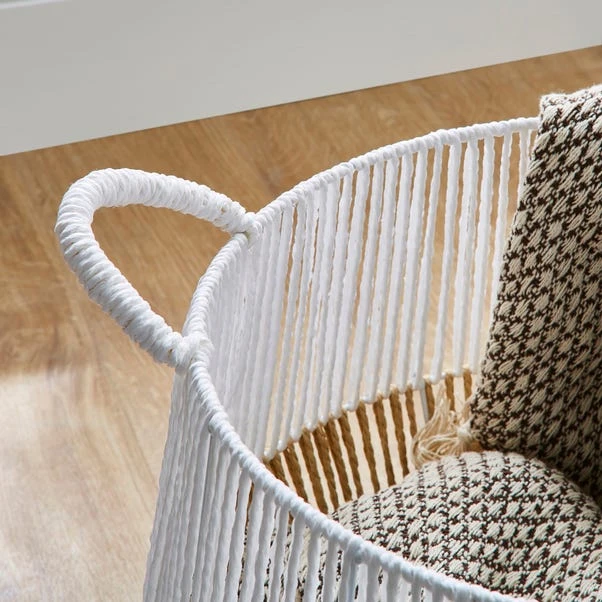 Block Colour Hand Knitted Storage Basket 4 Block Colour Hand Knitted Storage Basket - Image 2