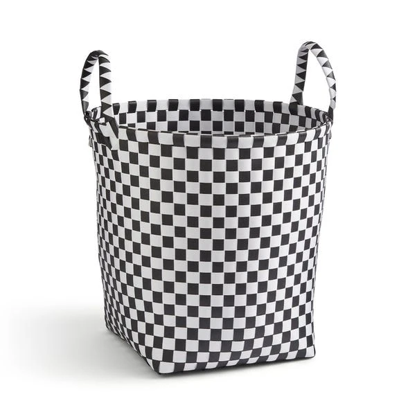 Checkered Plastic Storage Basket 11 Checkered Plastic Storage Basket - Image 9