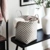 Checkered Plastic Storage Basket 1 Checkered Plastic Storage Basket -Dunelm 30890666