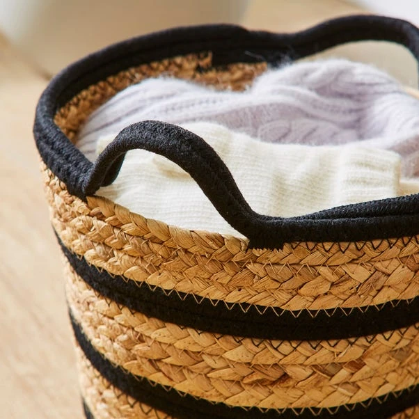 Rope And Water Hyacinth Storage Basket 4 Rope And Water Hyacinth Storage Basket - Image 2