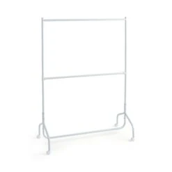 2 Tier Clothes Rail On Wheels 13 2 Tier Clothes Rail On Wheels -Dunelm 30891228 alt02