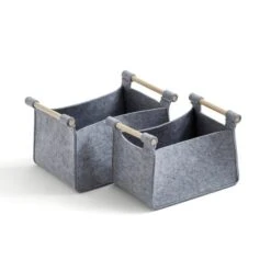 Set Of 2 Felt Fabric Storage Box 13 Set Of 2 Felt Fabric Storage Box -Dunelm 30891241 alt02